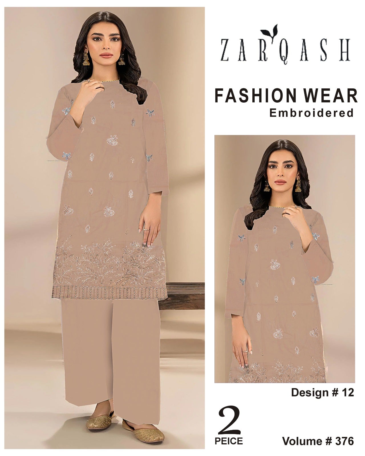 ZARQASH FASHION WEAR EMB 2PC