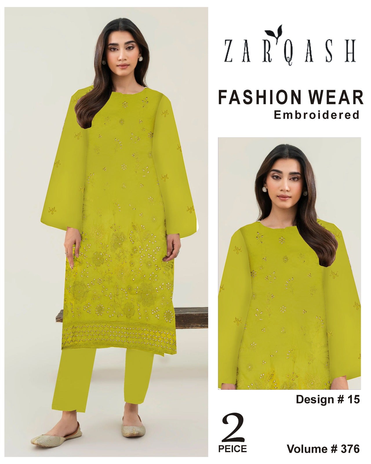 ZARQASH FASHION WEAR EMB 2PC