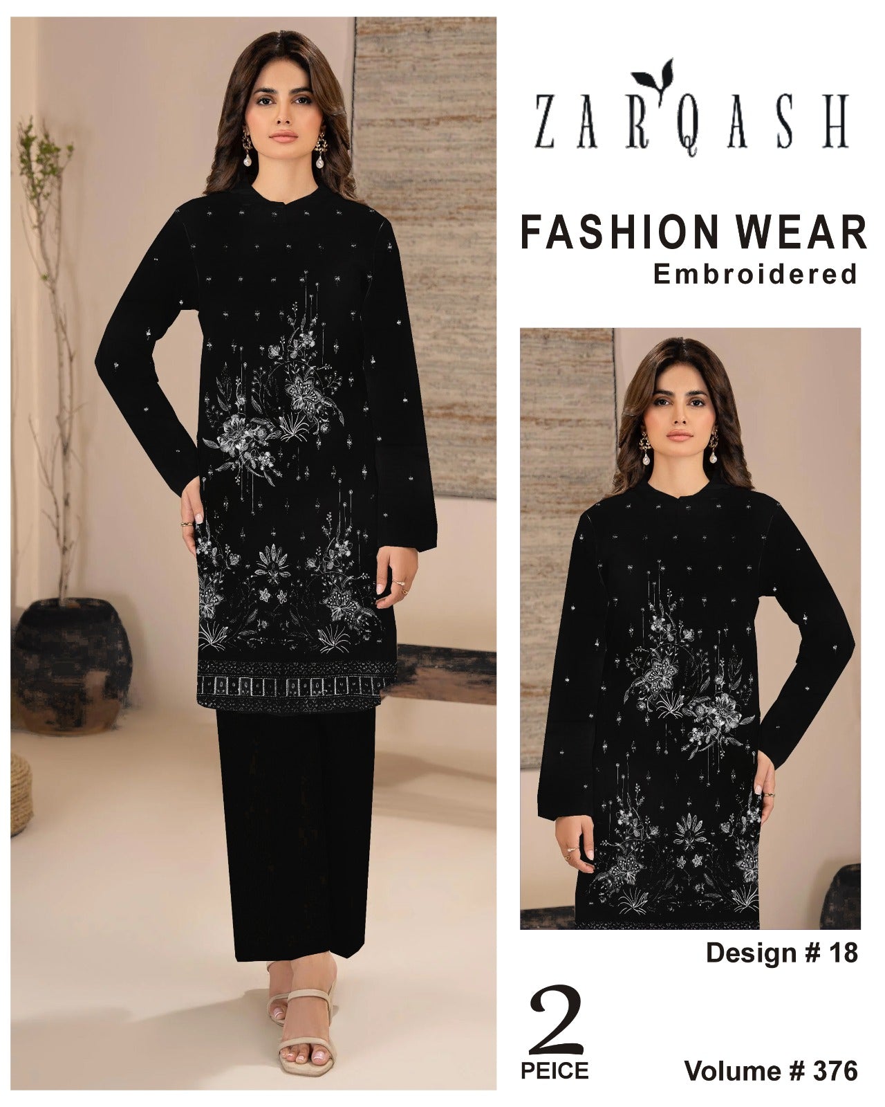 ZARQASH FASHION WEAR EMB 2PC