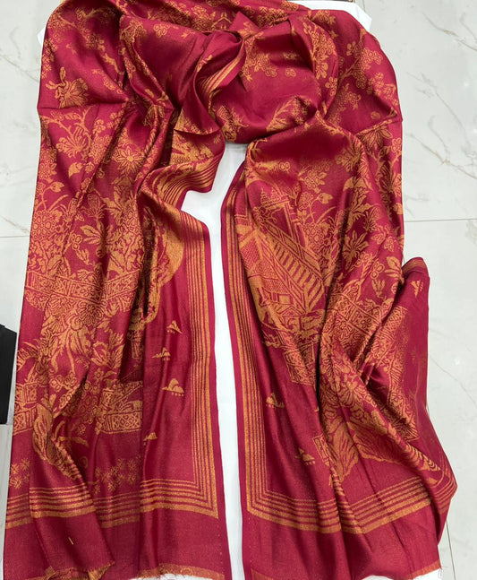 Winter Shawls Jacquard Banarasi