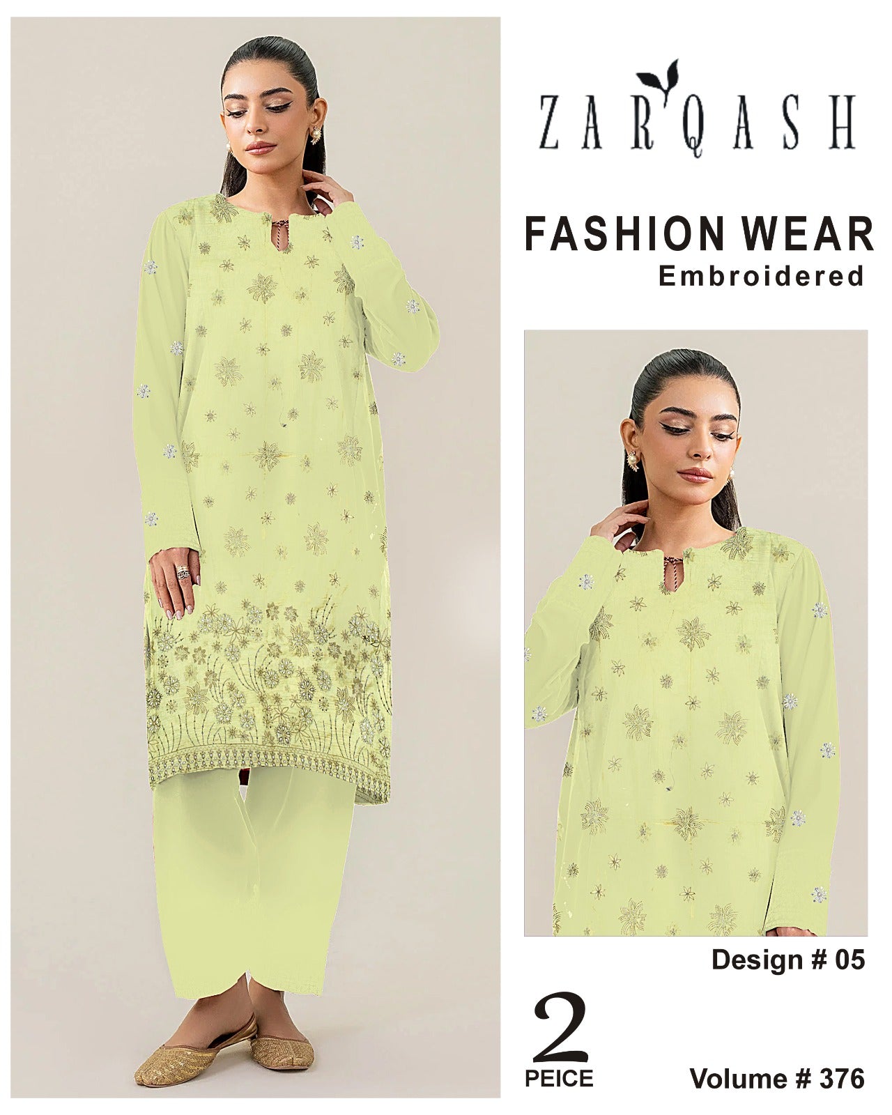 ZARQASH FASHION WEAR EMB 2PC