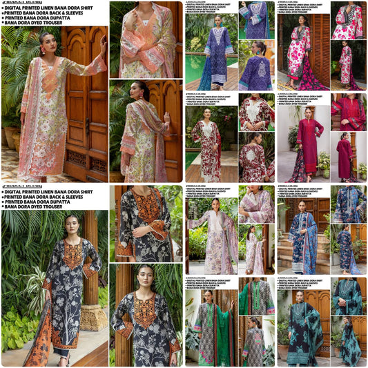 Zainab Chottani Bana Dora linen 3 Pc 0 Reviews