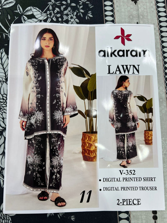 Alkaram Digital Printed Cord Set 2 Pc