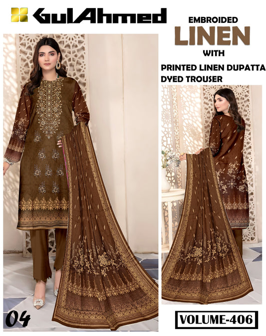 EMBROIDERED LINEN 3PC Multi Brands