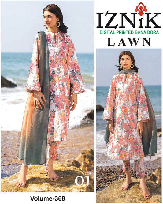 IZNIK BANA DORA LAWN 3pc Suit
