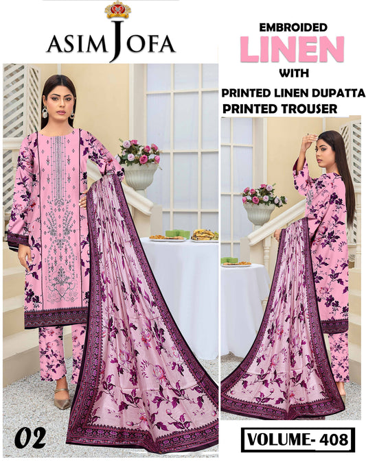 EMBROIDERED LINEN 3PC Multi Brands