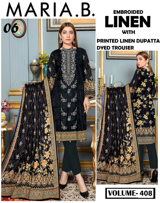 EMBROIDERED LINEN 3PC Multi Brands