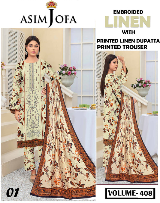 EMBROIDERED LINEN 3PC Multi Brands