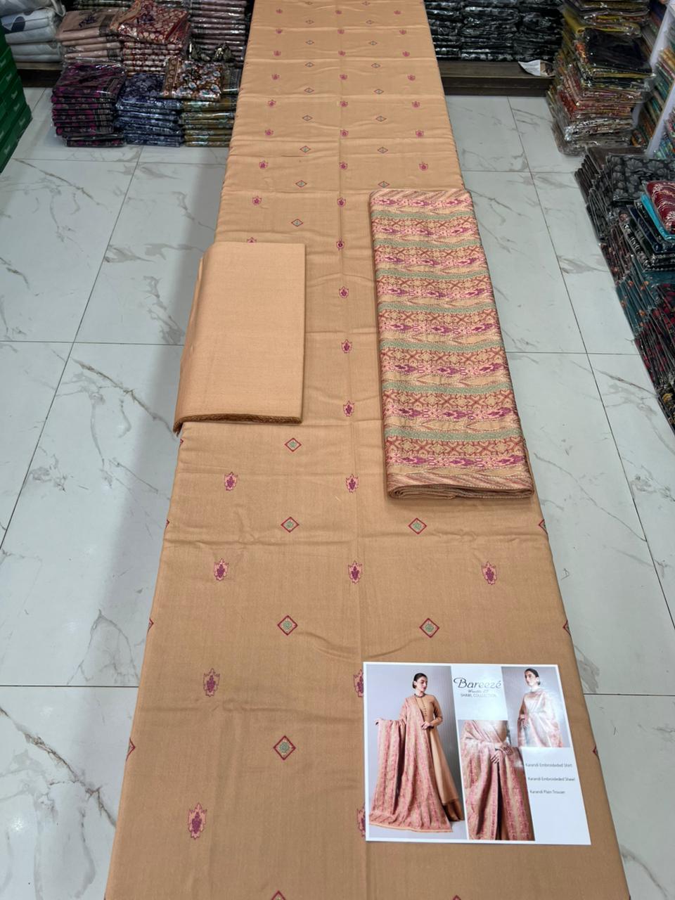 Bareeze With Embroidered Karandi Shawl – Winter Luxury Edit