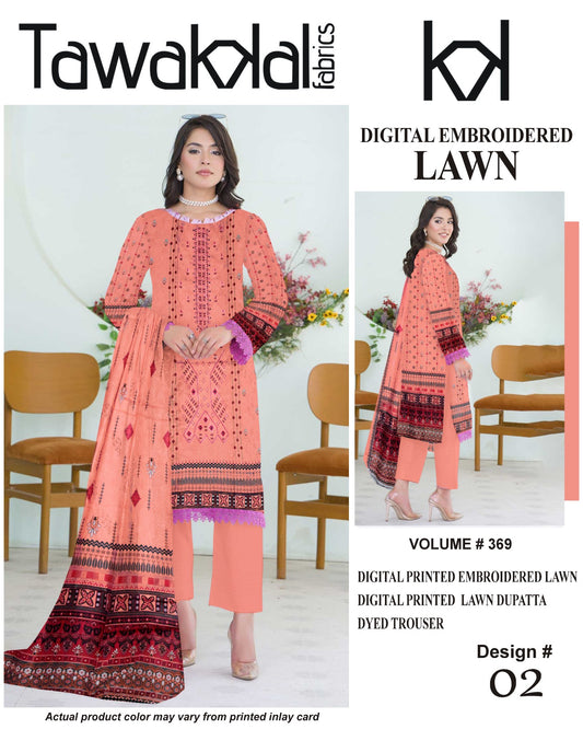 TAWAKAL LAWN 3PC SUIT