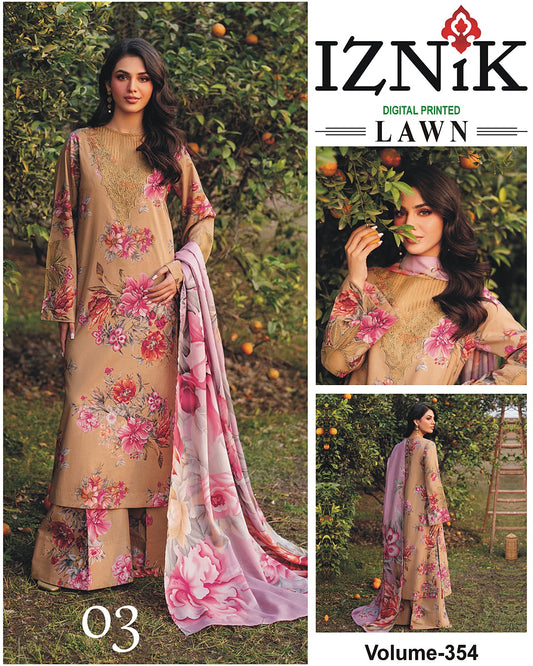 IZNIK TANA DORA LAWN 3PC