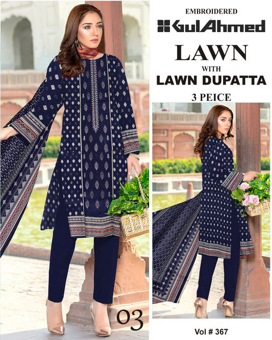 Mix Brands Lawn 3Pc Suit
