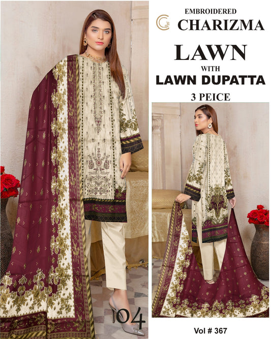 Mix Brands Lawn 3Pc Suit