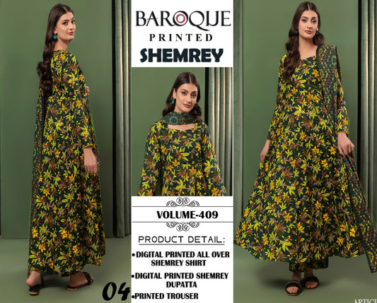 Baroque Printed Shemrey Winter 3PC