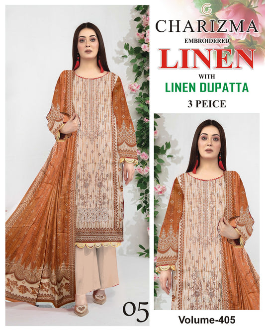 EMBROIDERED LINEN 3PC Multi Brands