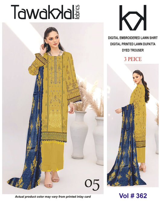Tawakal Emb lawn 3pc Suit