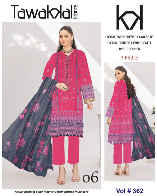 Tawakal Emb lawn 3pc Suit