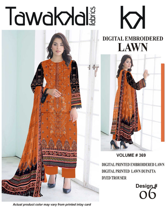 TAWAKAL LAWN 3PC SUIT