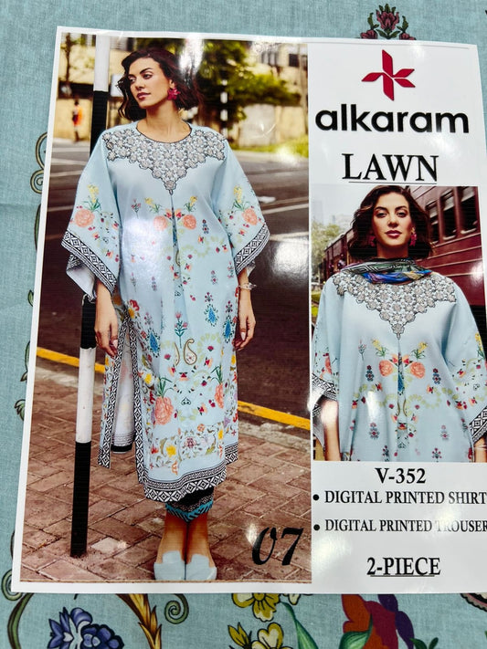 Alkaram Digital Printed Cord Set 2 Pc