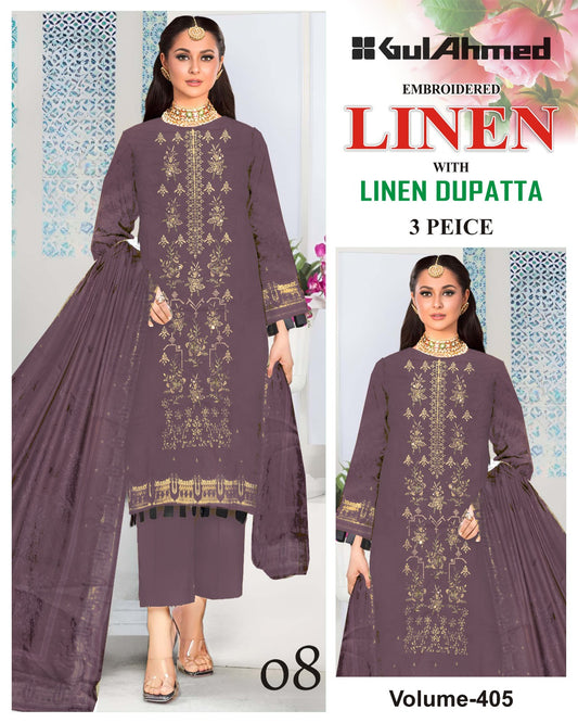 EMBROIDERED LINEN 3PC Multi Brands