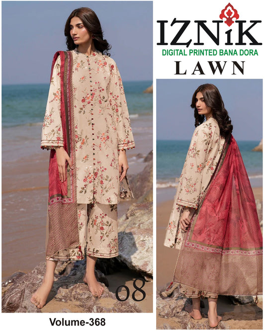 IZNIK BANA DORA LAWN 3pc Suit