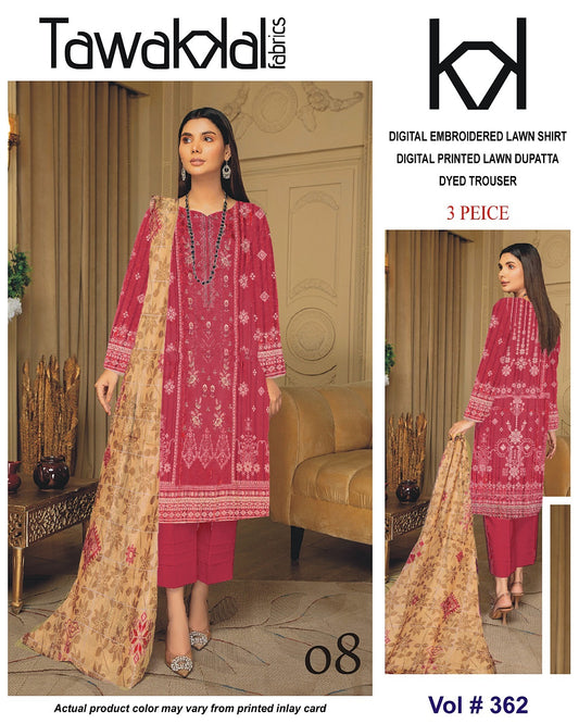 Tawakal Emb lawn 3pc Suit