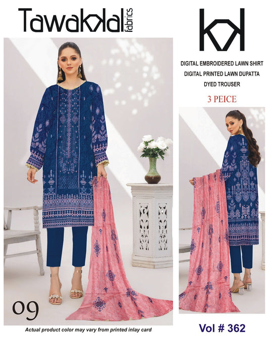 Tawakal Emb lawn 3pc Suit