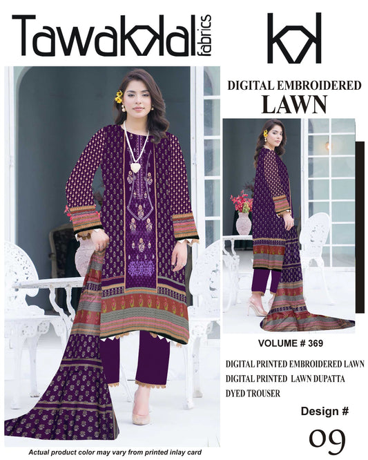 TAWAKAL LAWN 3PC SUIT