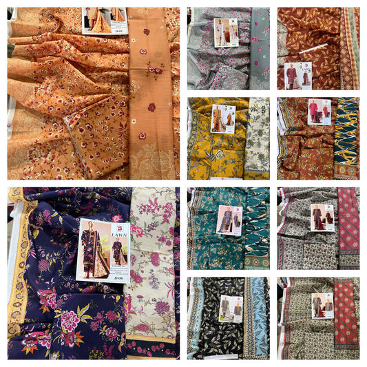 Bin Saeed Tana Dora Lawn pack of 10 Dresses