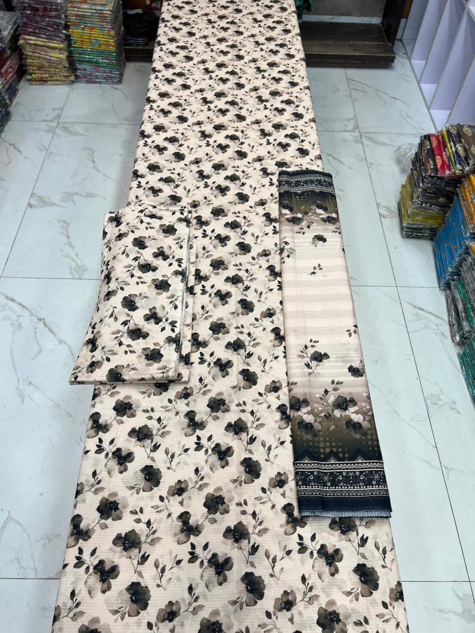 Khas Lawn 3PC Bana Dora – Soft Summer Wear Collection