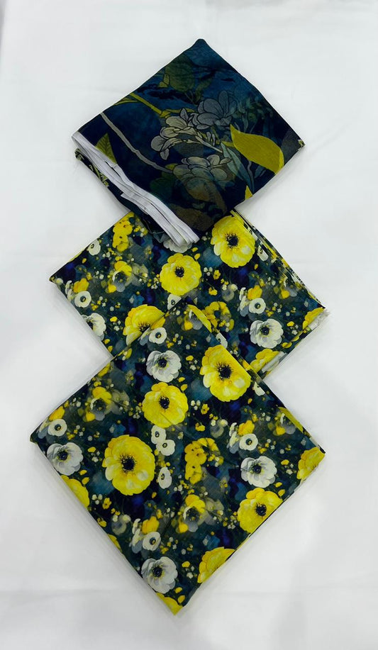 Bana Dora Linen with Bamber chiffon dupatta