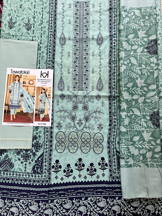 Tawakal Emb lawn 3pc Suit