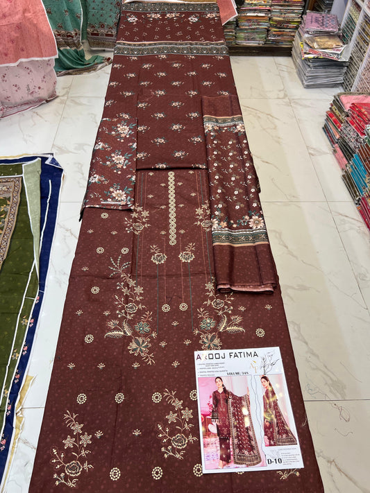 AROOJ FATIMA Original 3Pc Suit