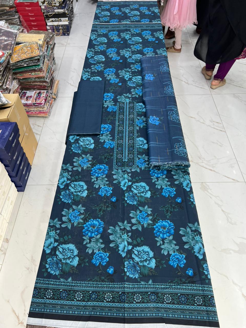 Swiss Bana Dora Lawn with Fancy Dupatta