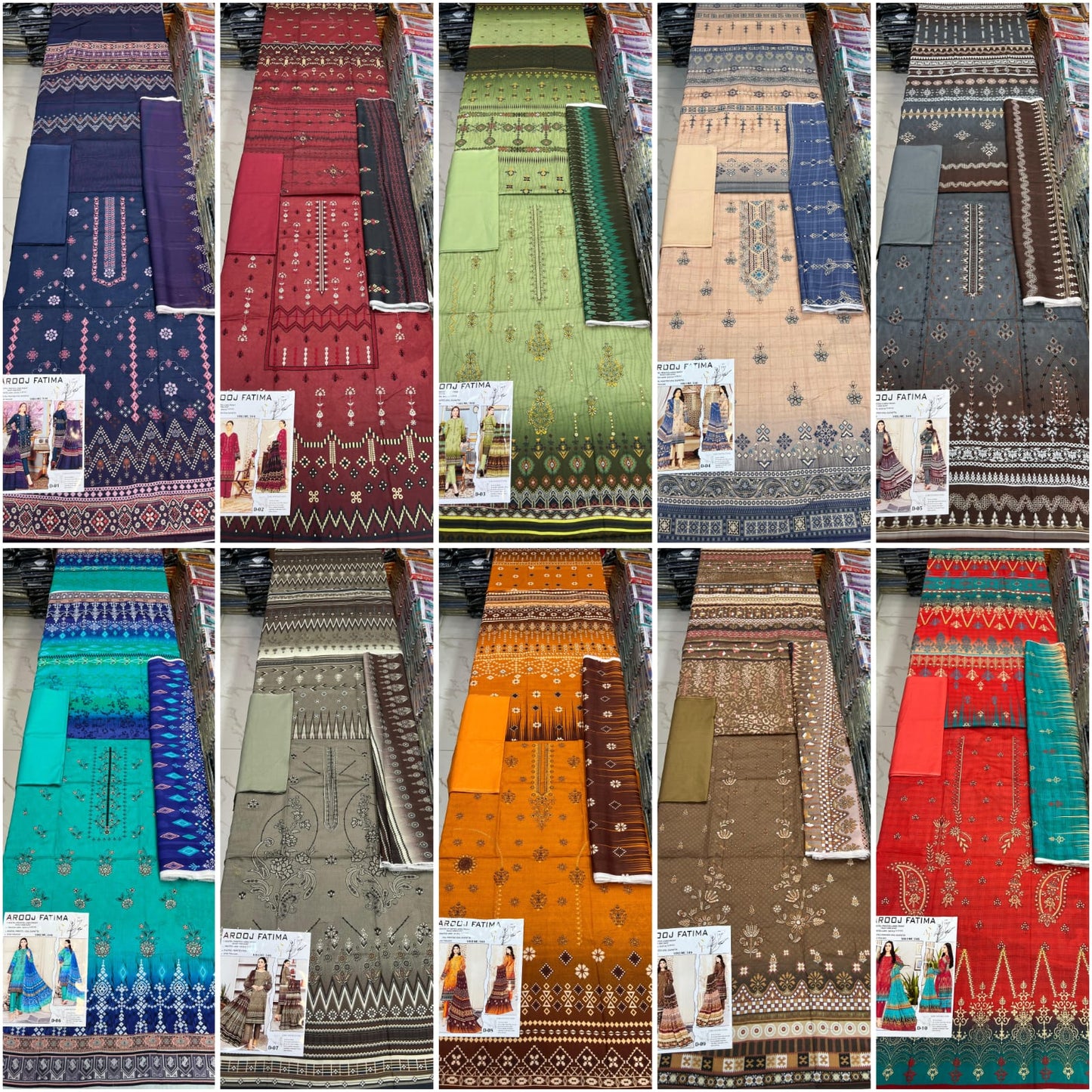 346 Volume AROOJ FATIMA EMB Lawn – Original 3PC