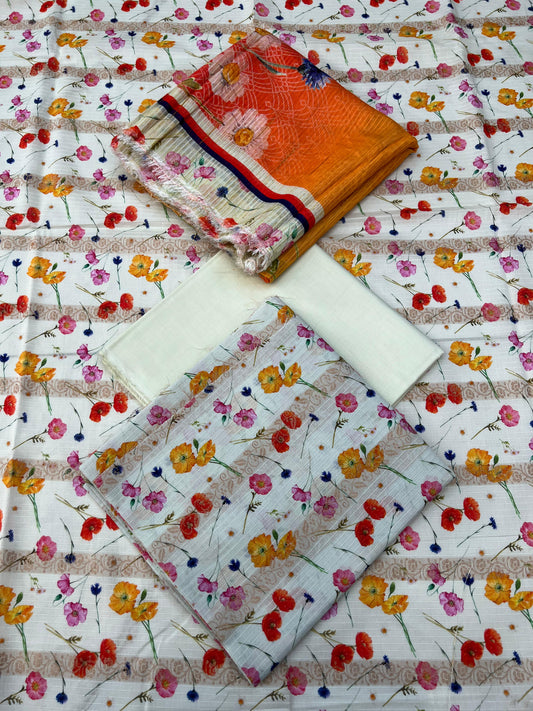 Sharjeena Premium Fancy Lawn 3PC