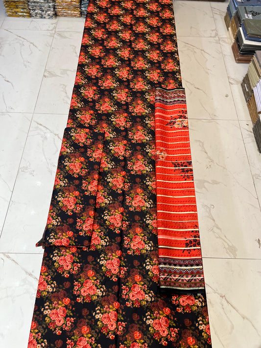 Original Linen 3PC With Fancy Dupatta