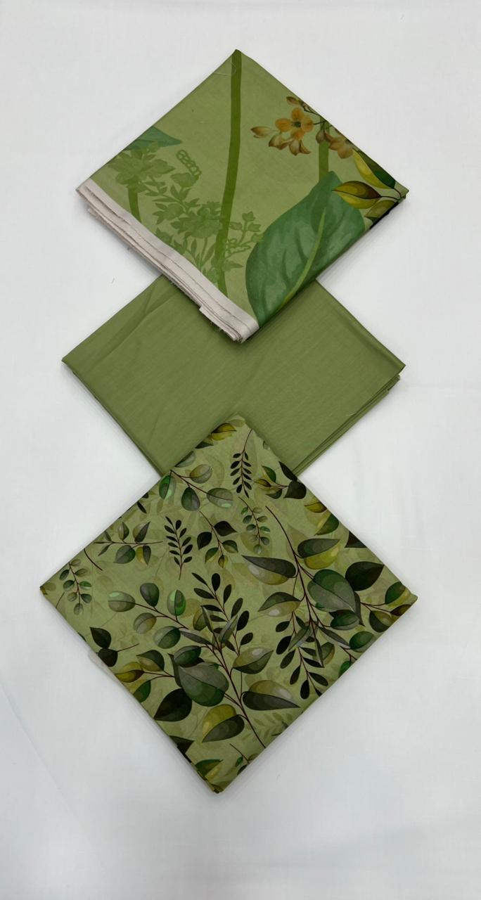 Classic Plain Linen 3PC with Same Fabric Dupatta