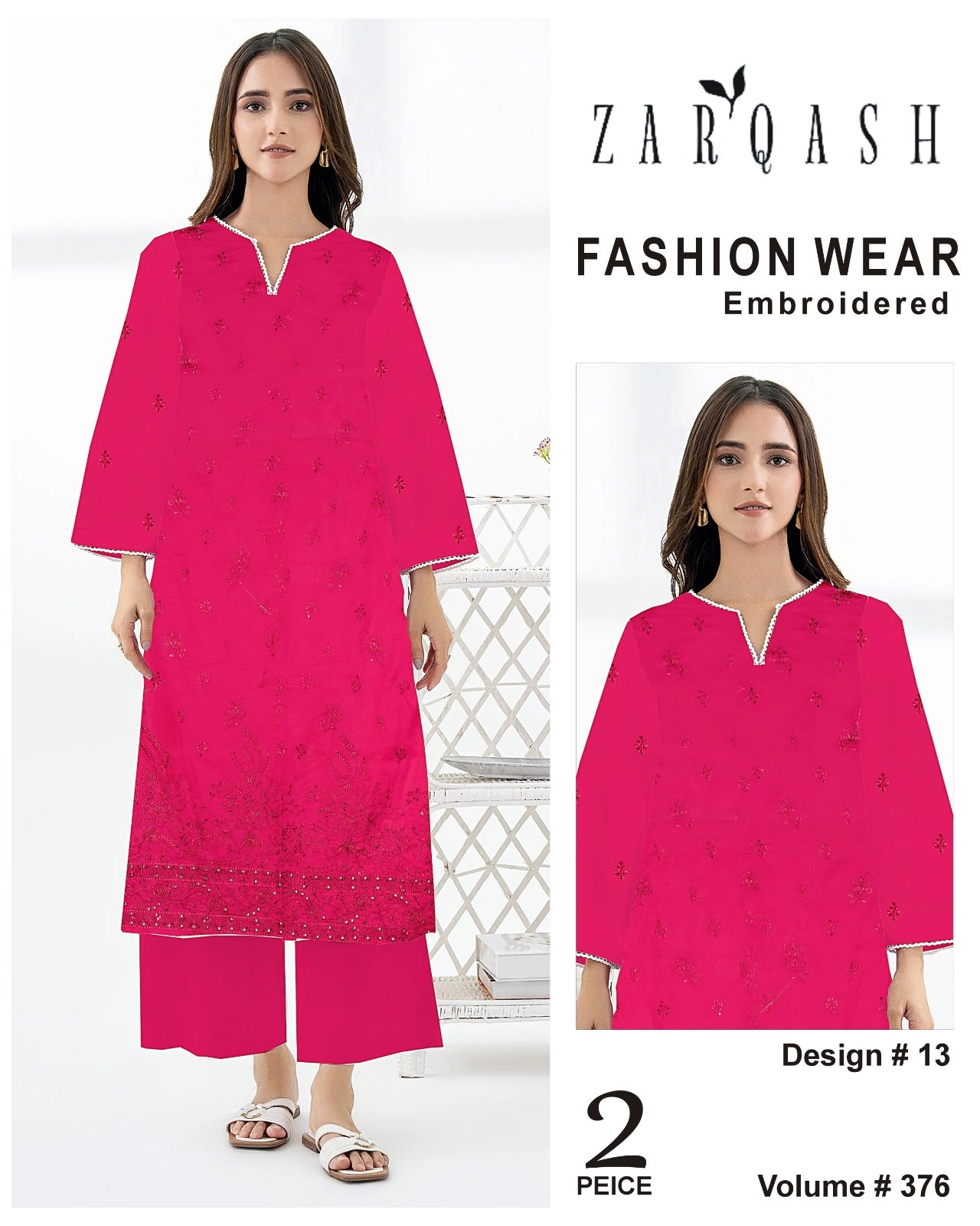 ZARQASH FASHION WEAR EMB 2PC