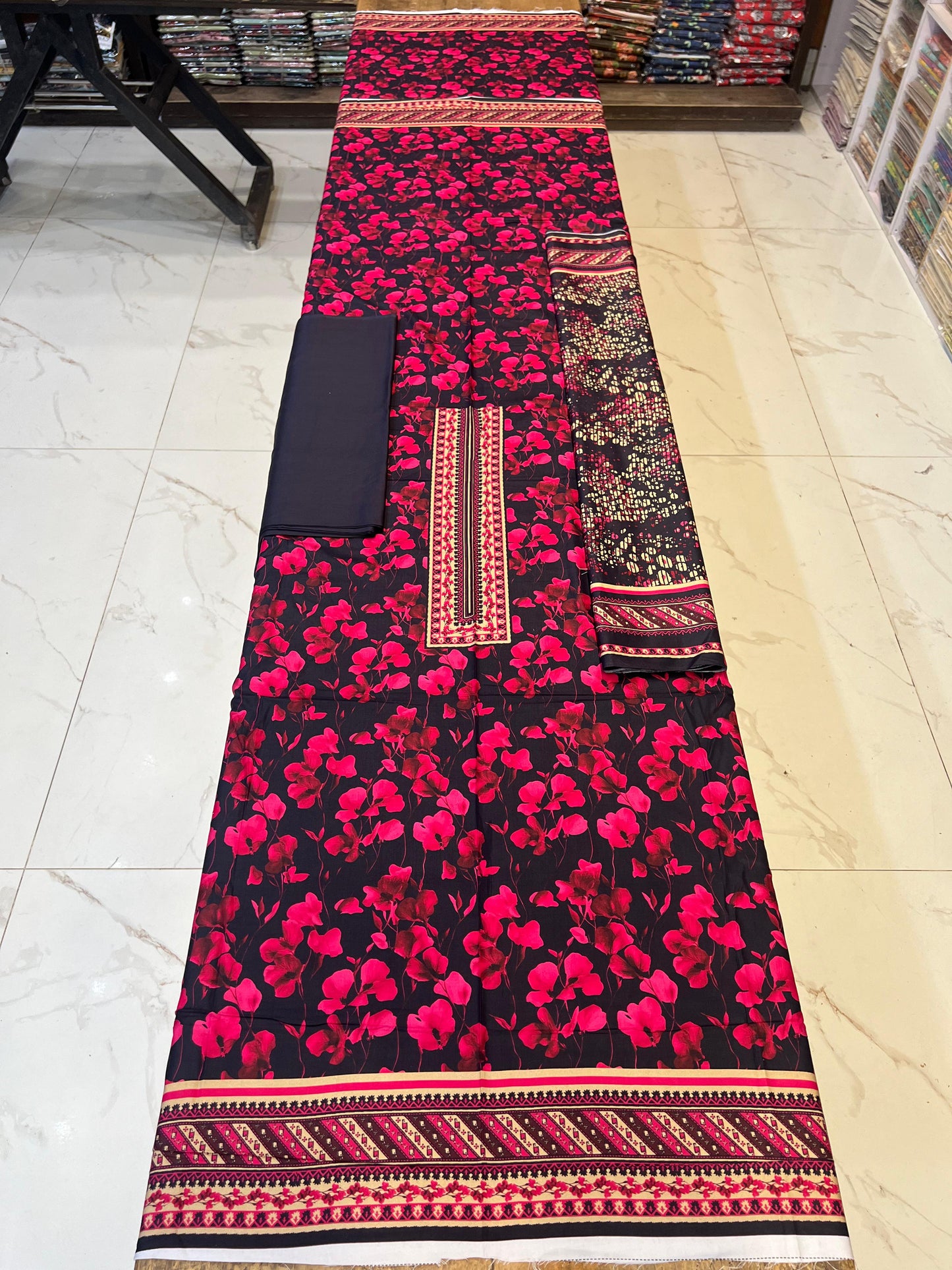 Classic Plain Linen 3PC with Same Fabric Dupatta