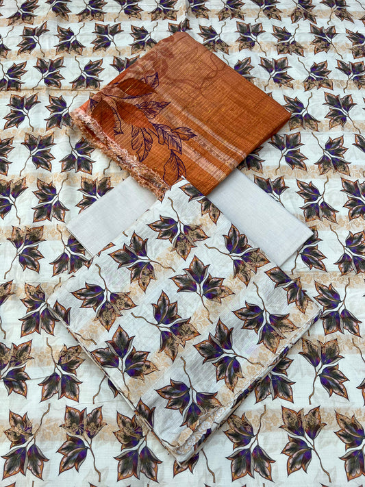 Sharjeena Premium Fancy Lawn 3PC