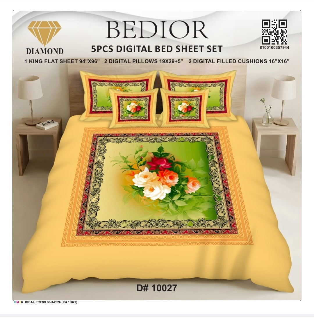 BEDIOR 5PCS DIGITAL BED SHEET SET 10027