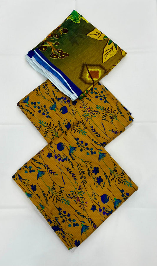 Viscose Bana Dora 3PC With Slub Viscose Dupatta