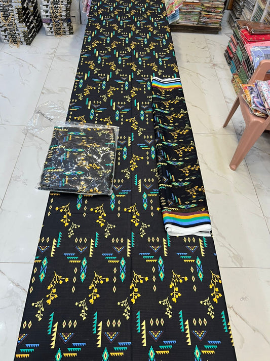 Original Bareeza 3Pc With Bamber Chiffon Dupatta