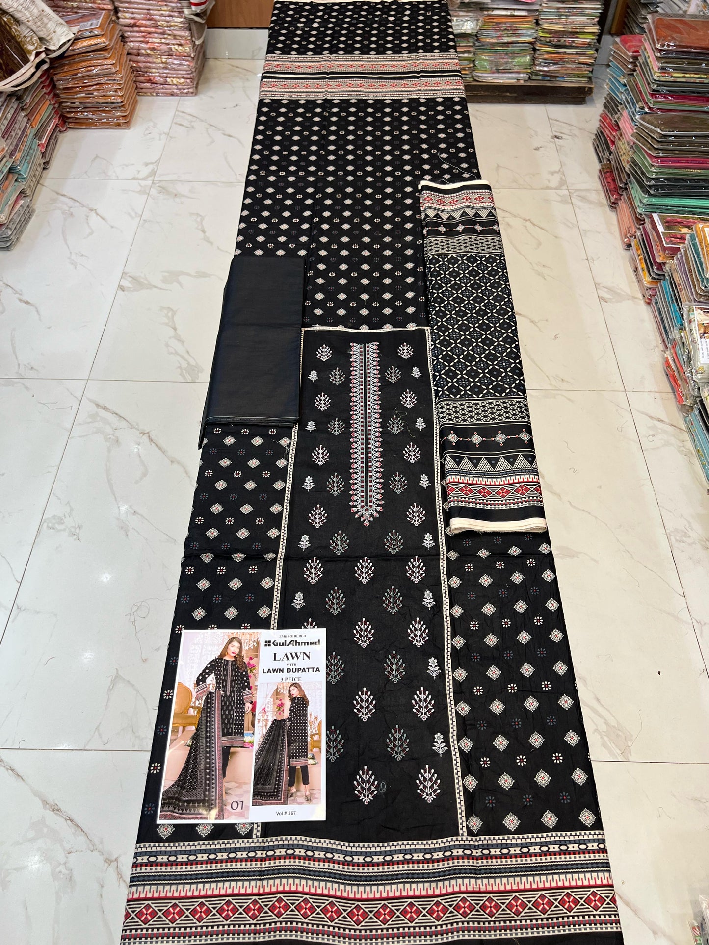 Mix Brands Lawn 3Pc Suit