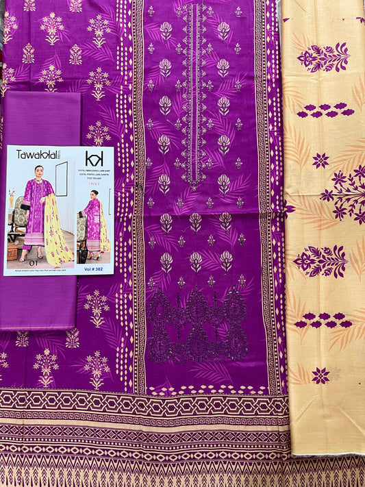 Tawakal Emb lawn 3pc