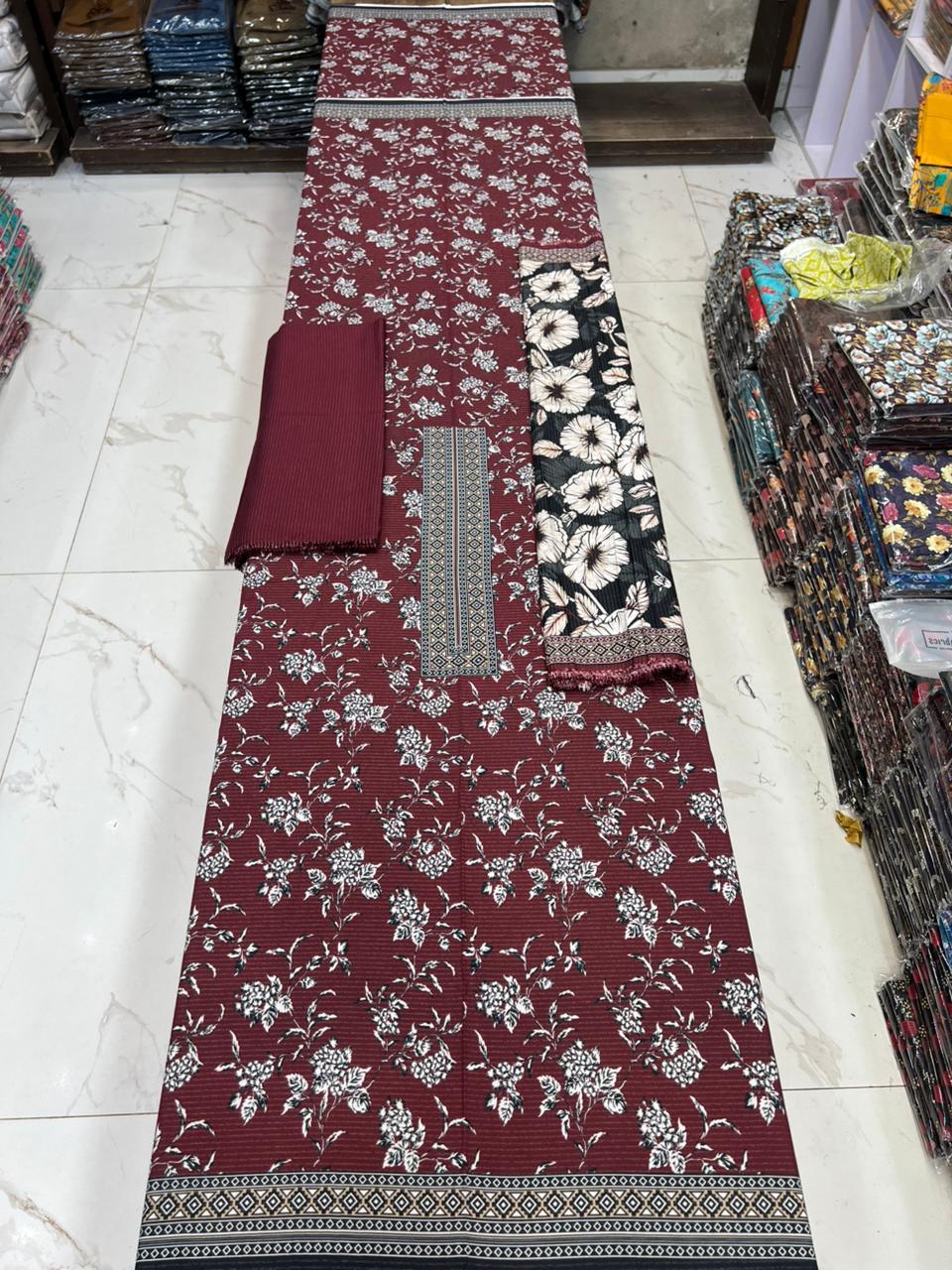 New Arrival! Luxury Fancy Karandi 3-Piece Suit