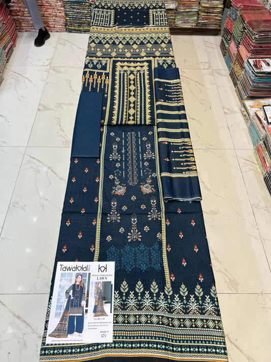 TAWAKAL LAWN 3PC SUIT