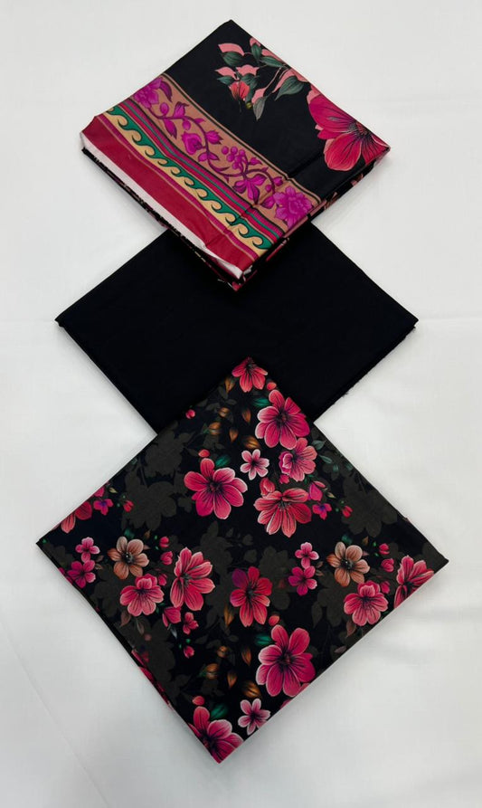 Classic Plain Linen 3PC with Same Fabric Dupatta