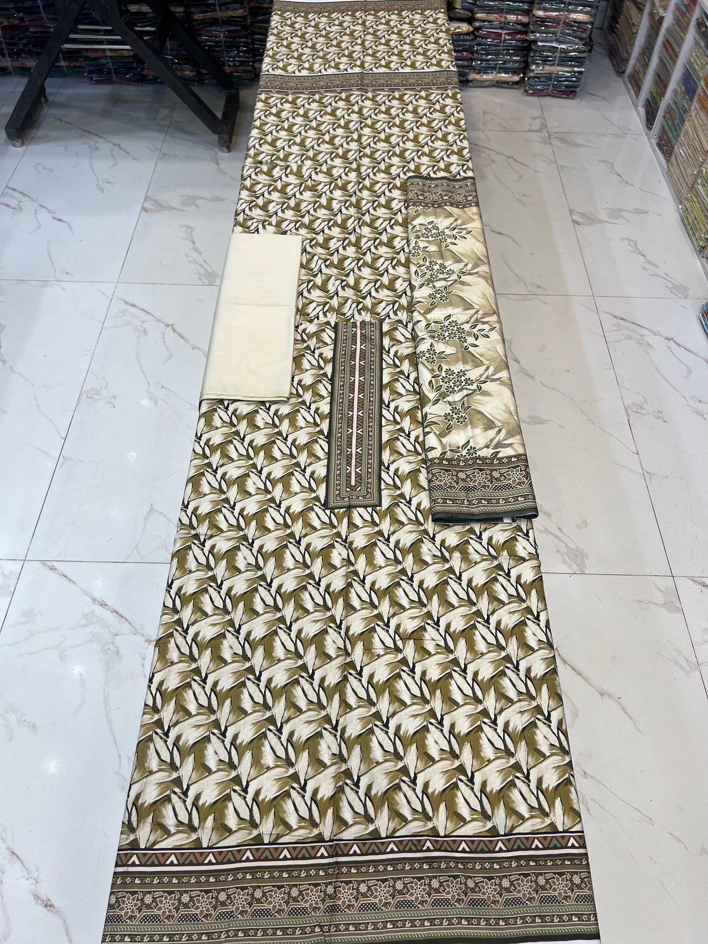 Classic Plain Linen 3PC with Same Fabric Dupatta